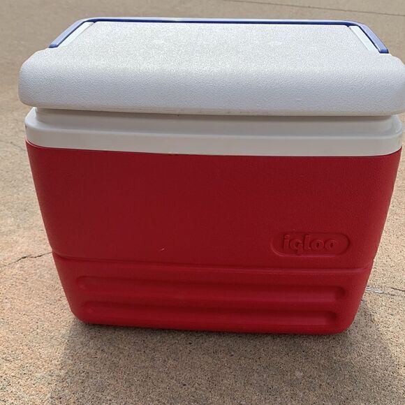 Igloo vintage 6 Pack Cooler Retro Lunchbox Red White - Picture 4 of 7